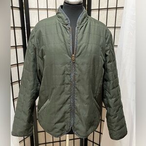 Pendleton Gray and Blue Plaid WOMEN REVERSIBLE BARN JACKET SIZE XL